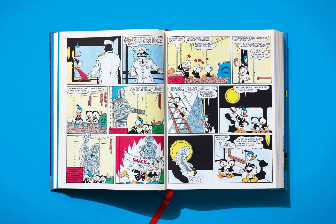Carls Barks Library Donald Duck Vol.1: 1942-1950 comic, offenes Buch, Cartoon, Magazine, Seiten