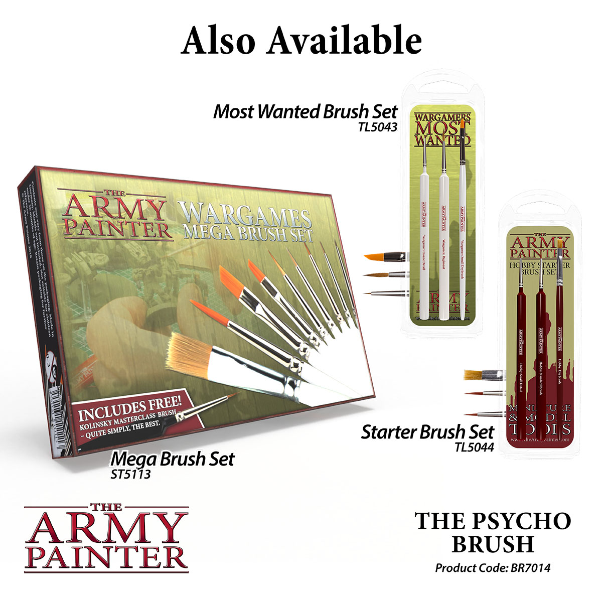 Army Painter: Pinsel - Wargamer the Psycho Army Painter: Pinsel - Wargamer the Psycho