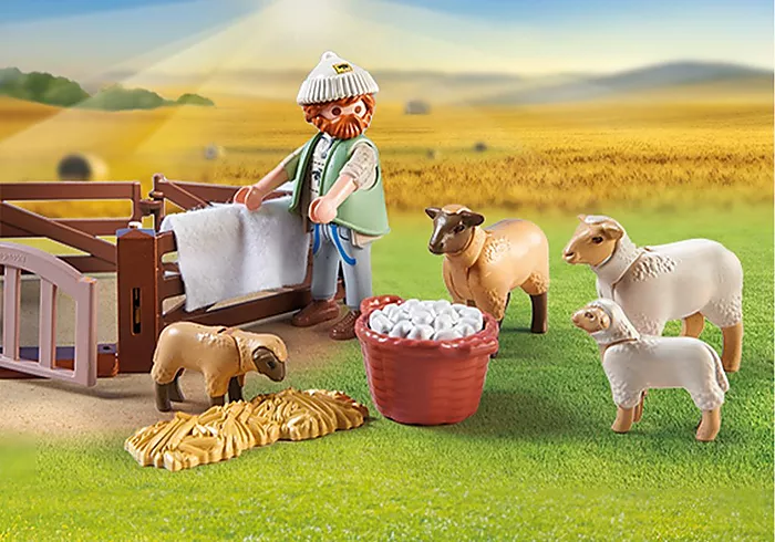 Playmobil: Bauernhof - Junger Schäfer mit Schafen