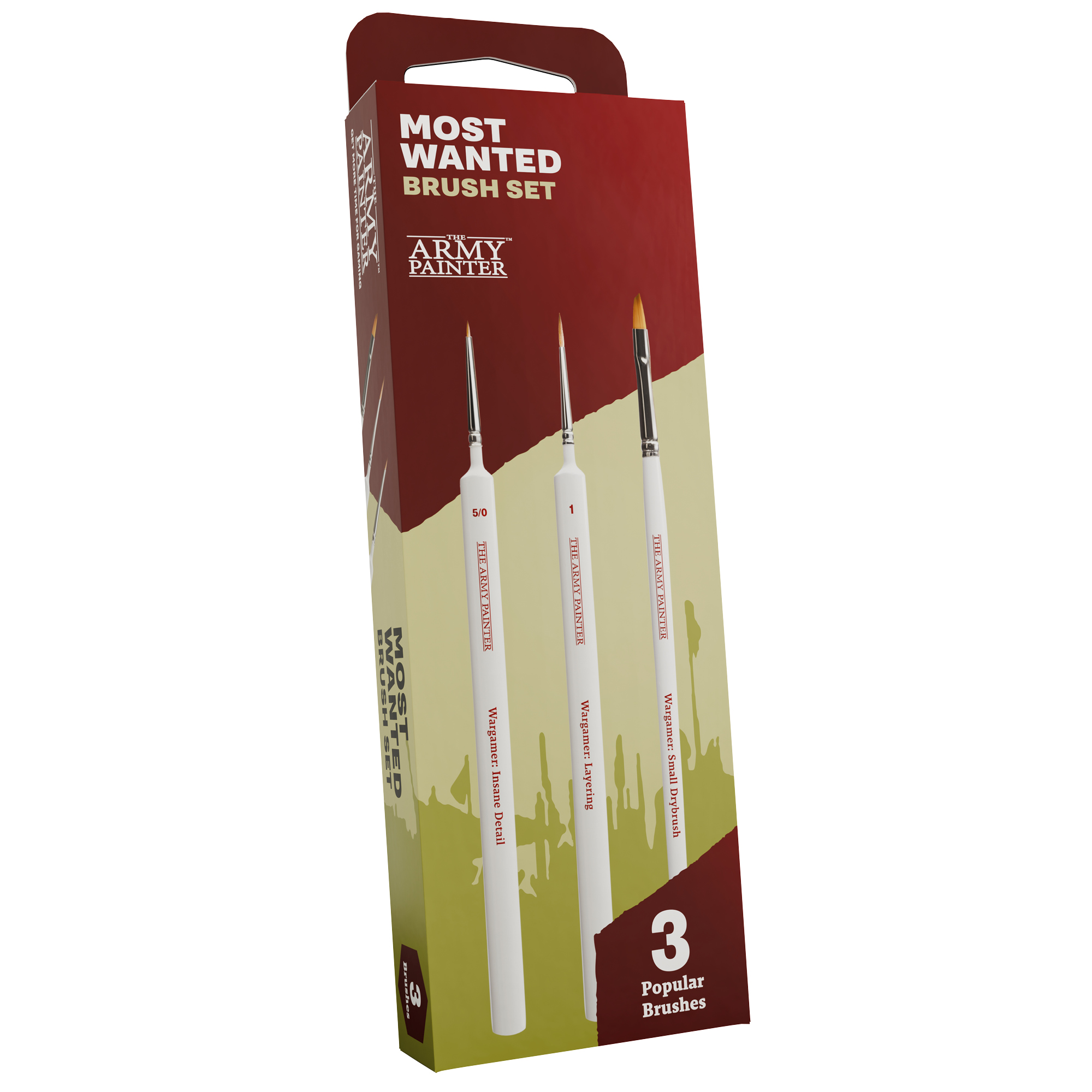 Army Painter: Most Wanted Brush Set Pinselset, Kunstpinsel, Pinselset aus Malerpinsel, 3-teilig, The Army Painter