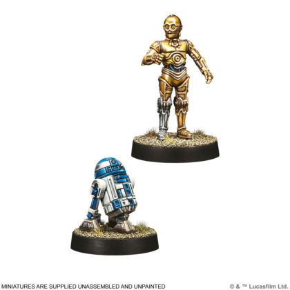 Star Wars: Legion - R2-D2 & C-3PO figurine, minis, star wars, droids, robot statue