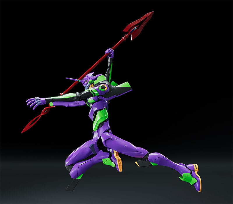 Neon Genesis Evangelion: Bausatz Evangelion Test Type-01 Moderoid 16cm Robot, Mecha, Actionfigur, Roter Speer, Purple-green