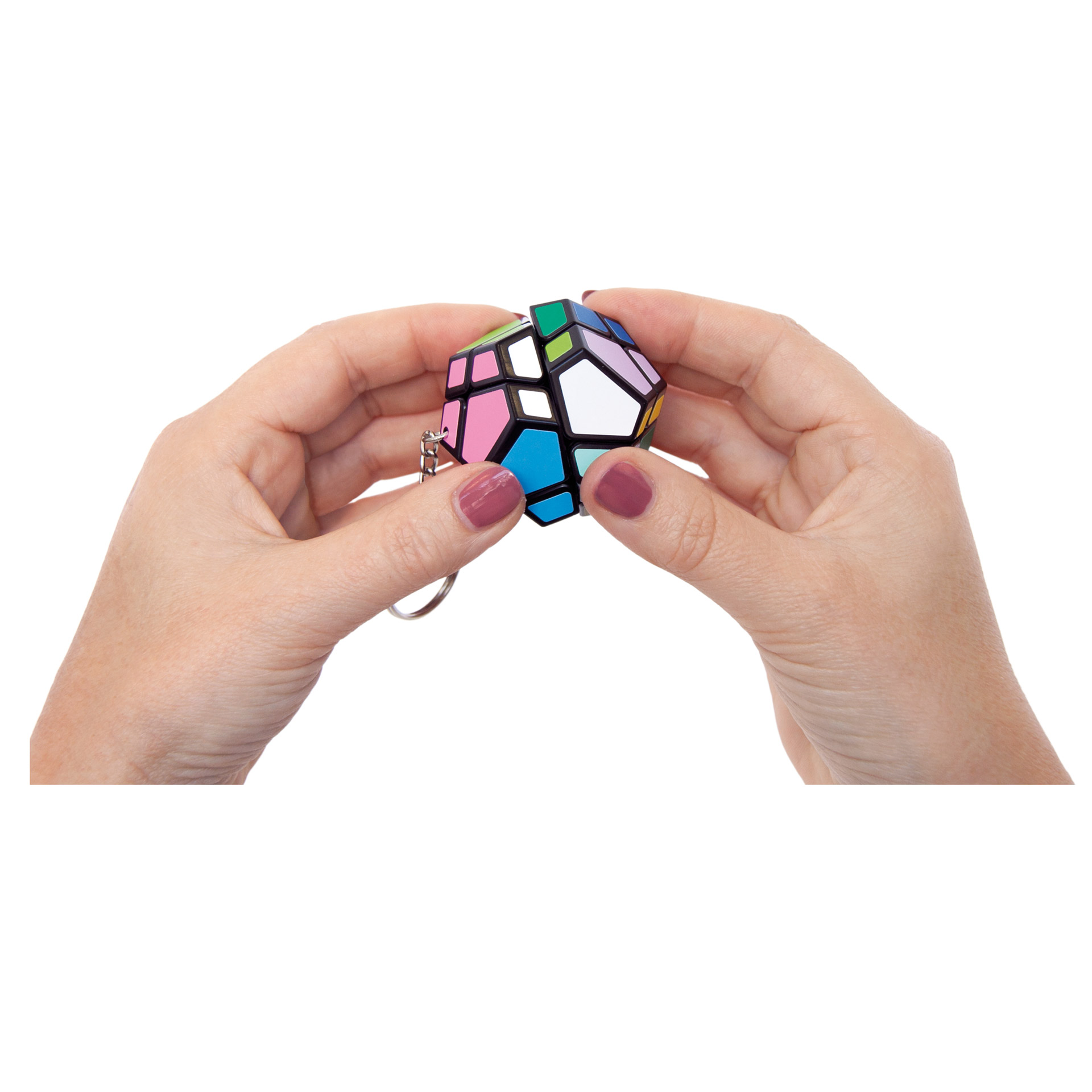 Meffert´s: Mini Skewb Würfel-Schloss?, Schlüsselanhänger Puzzle, Puzzle-Würfel, bunter Puzzlewürfel, 3D-Puzzle