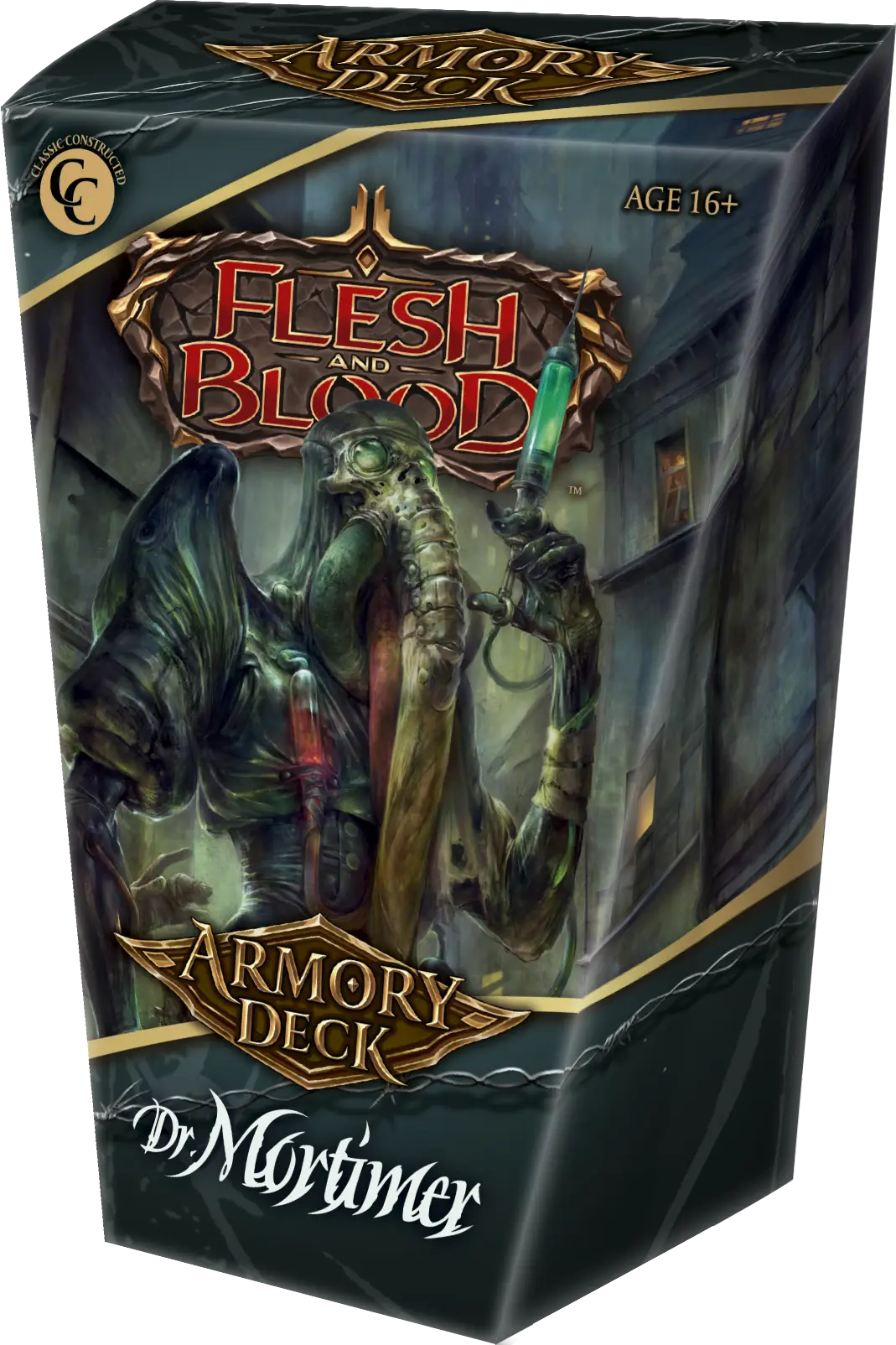 Kartenbox, Armory Deck, Flesh and Blood, Dr. Mortimer, Horror Art