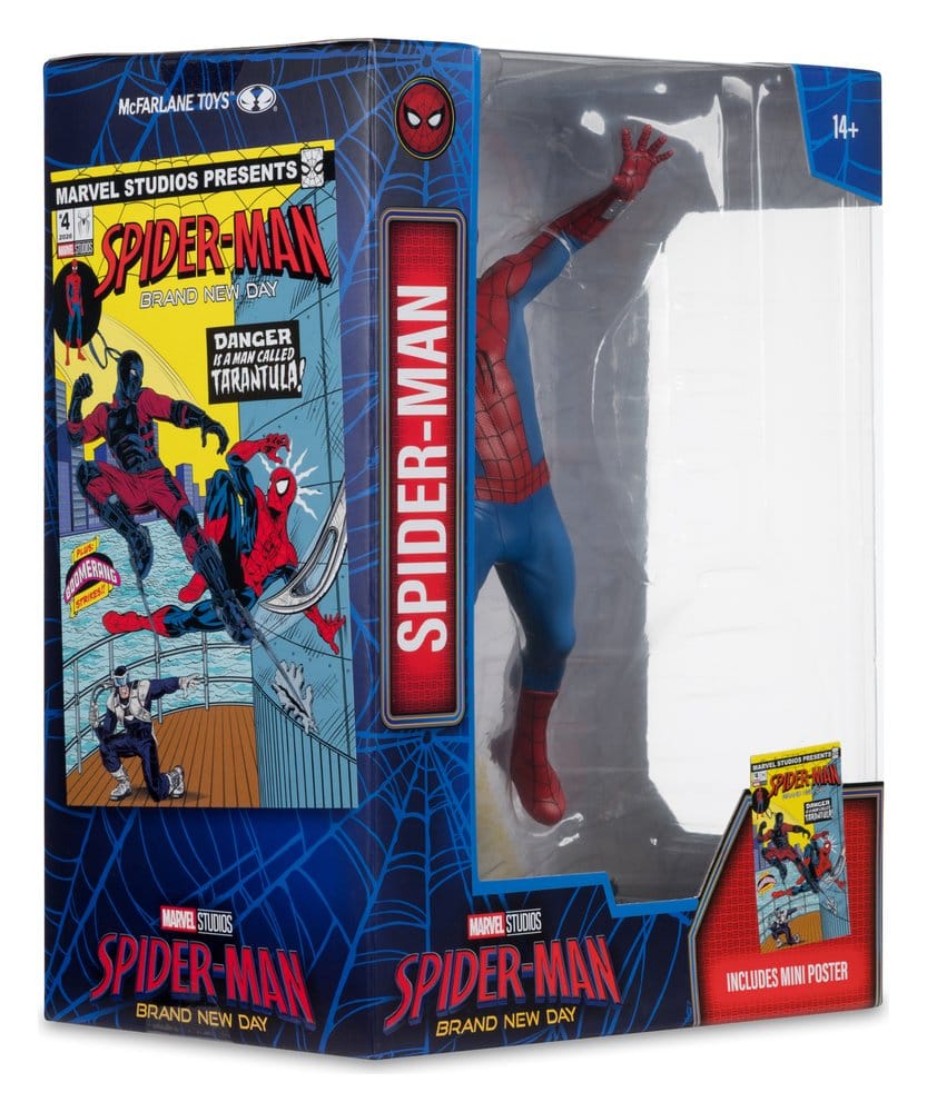 Marvel Collection: Statue Spider-Man (Brand New Day 2026) 24cm (mit Poster) Spider-Man, Actionfigur, Superheld, Kinderfigur, Spider-Man Box