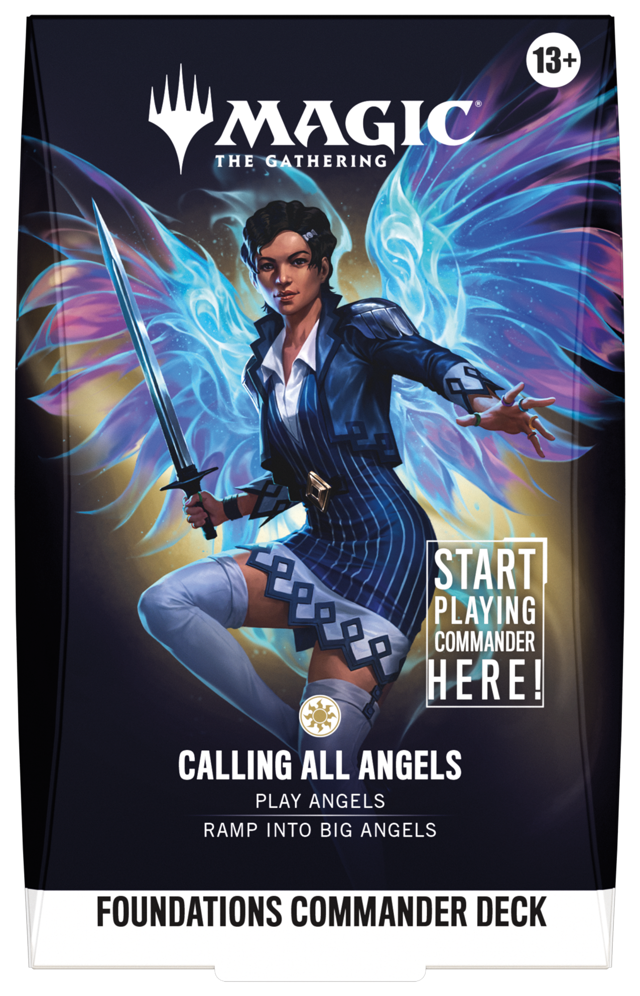 Magic the Gathering, Deck, Foundations Commander, Angel, Flügeln, Schild, Kleidung, Streitfigur, Kartenpackung