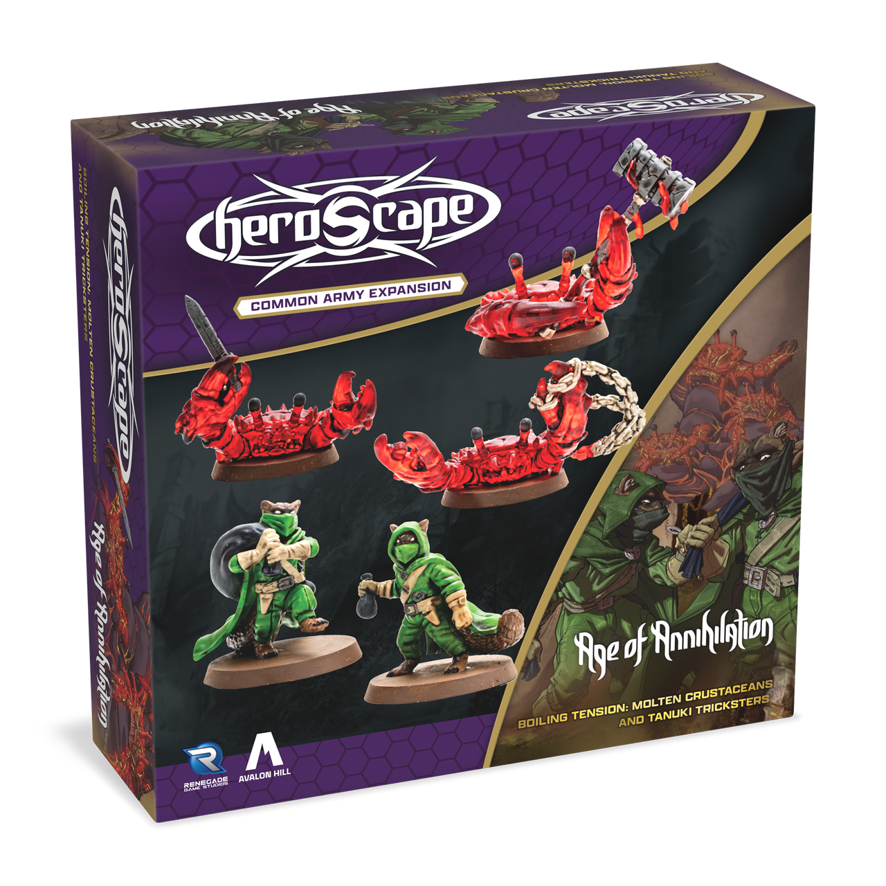 HeroScape: Molten Crustaceans & Tanuki Tricksters Army 