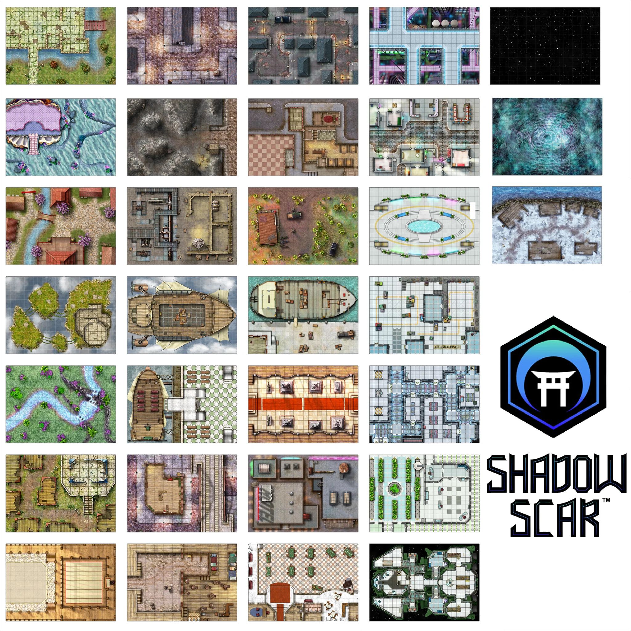 Giant Book of Shadow Scar Battle Maps