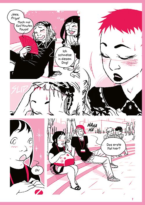 Crossplay Comic, Manga, Pink accent, Panel collage, Sunglasses?