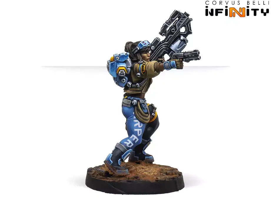 Infinity: PanOceania - Dr. Priya Harper Archeo-raider (P.Carbine) Infinity: PanOceania - Dr. Priya Harper Archeo-raider (P.Carbine)