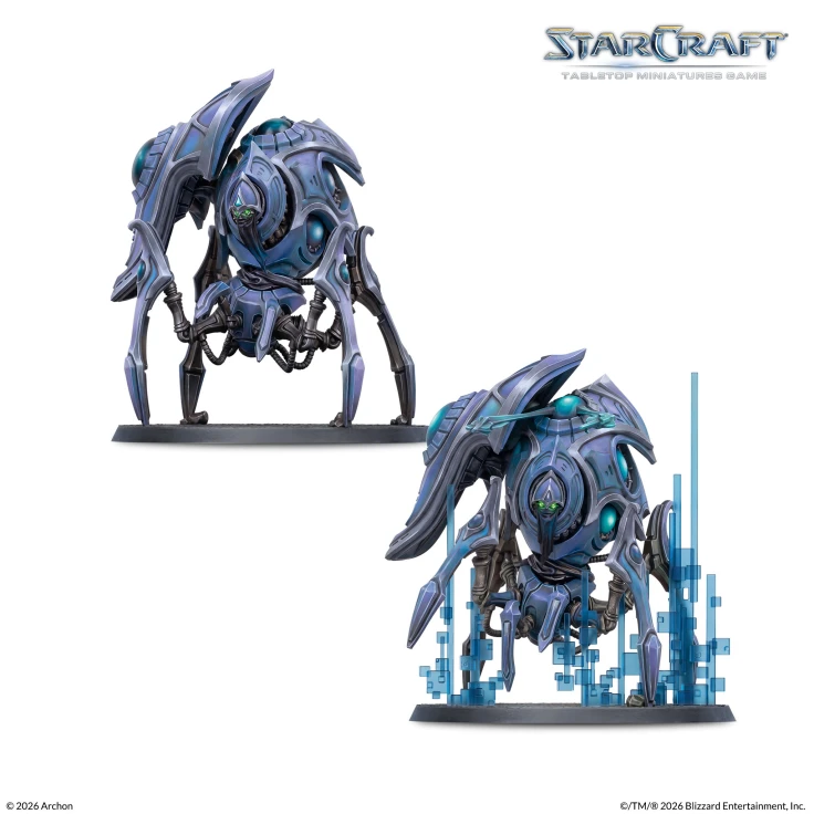 Starcraft TMG: Protoss - Starter Set alien-creature, miniature, tabletop, scifi, blue-figure