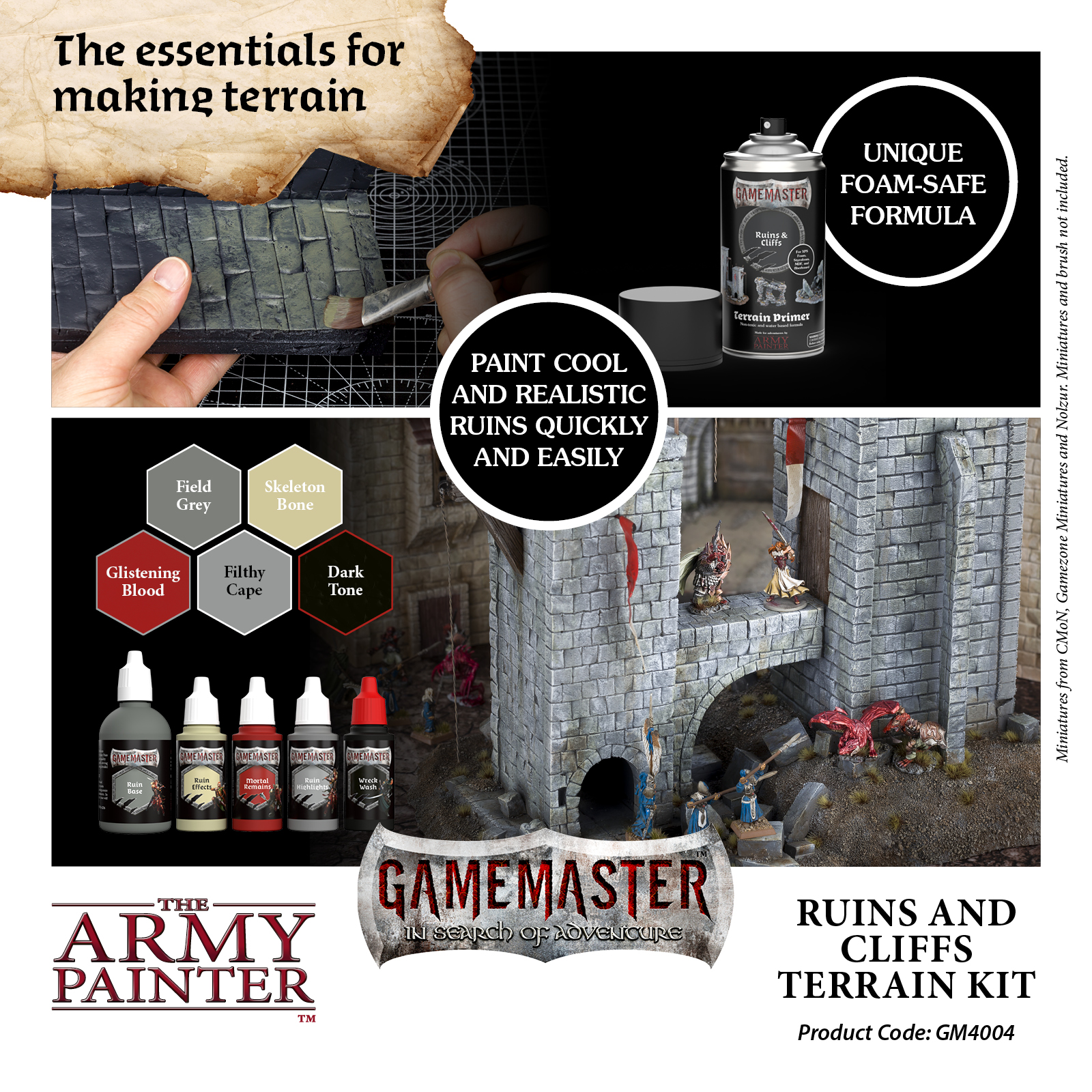 Army Painter: Gamemaster - Ruins & Cliffs Terain Kit