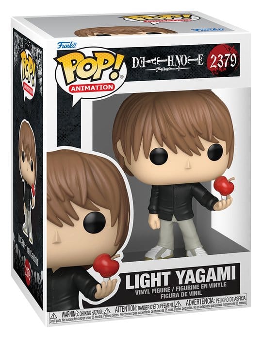 Death Note: POP Light Yagami (2379) Vinyl-Figur, Lightning Yagami, Anime-Figur, Braune Haare, Apfel Requisiten