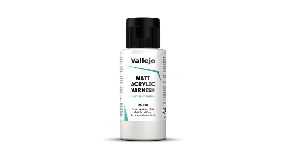 Vallejo Model Color: Matt Varnish (60ml) Acryl-Lack, Mattierte Oberfläche, Lack auf Acrylbasis, Flasche, Vallejo