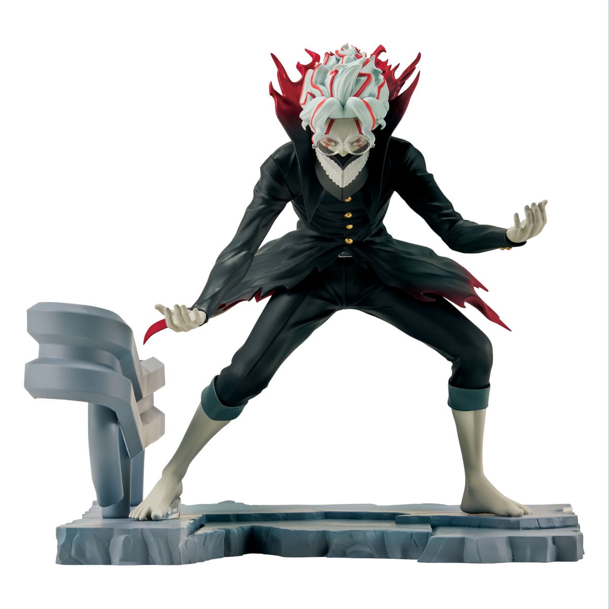 Dandadan PVC Statue: Okarun Brillenhalter Figur, Anime-Figur, Actionfigur, Maskierte Figur, Statue