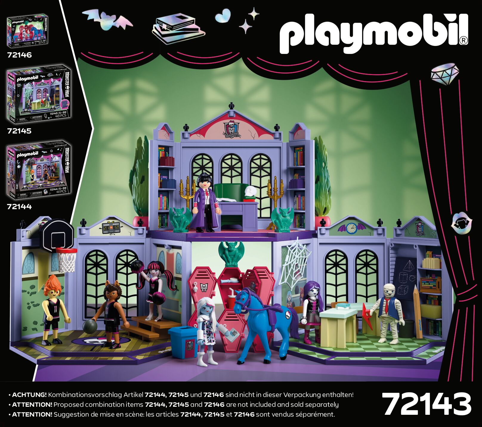 Playset, Lego-ähnlich, Mansion, Monsteren, Mini-Figuren