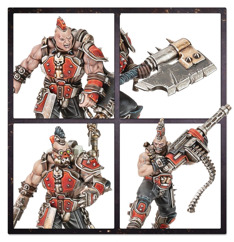 Action figure, Ork, Warhammer, Großmuskulös, Rote Rüstung