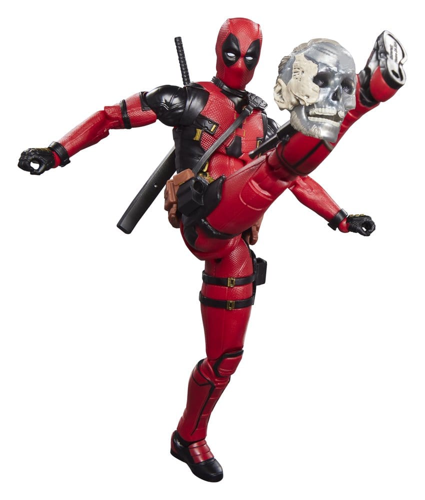 Marvel Legends AF: Dogpool ... & Deadpool (Deadpool & Wolverine) 15cm Aktionsfigur, Deadpool, Katanas, Schädelprop, Roter Anzug