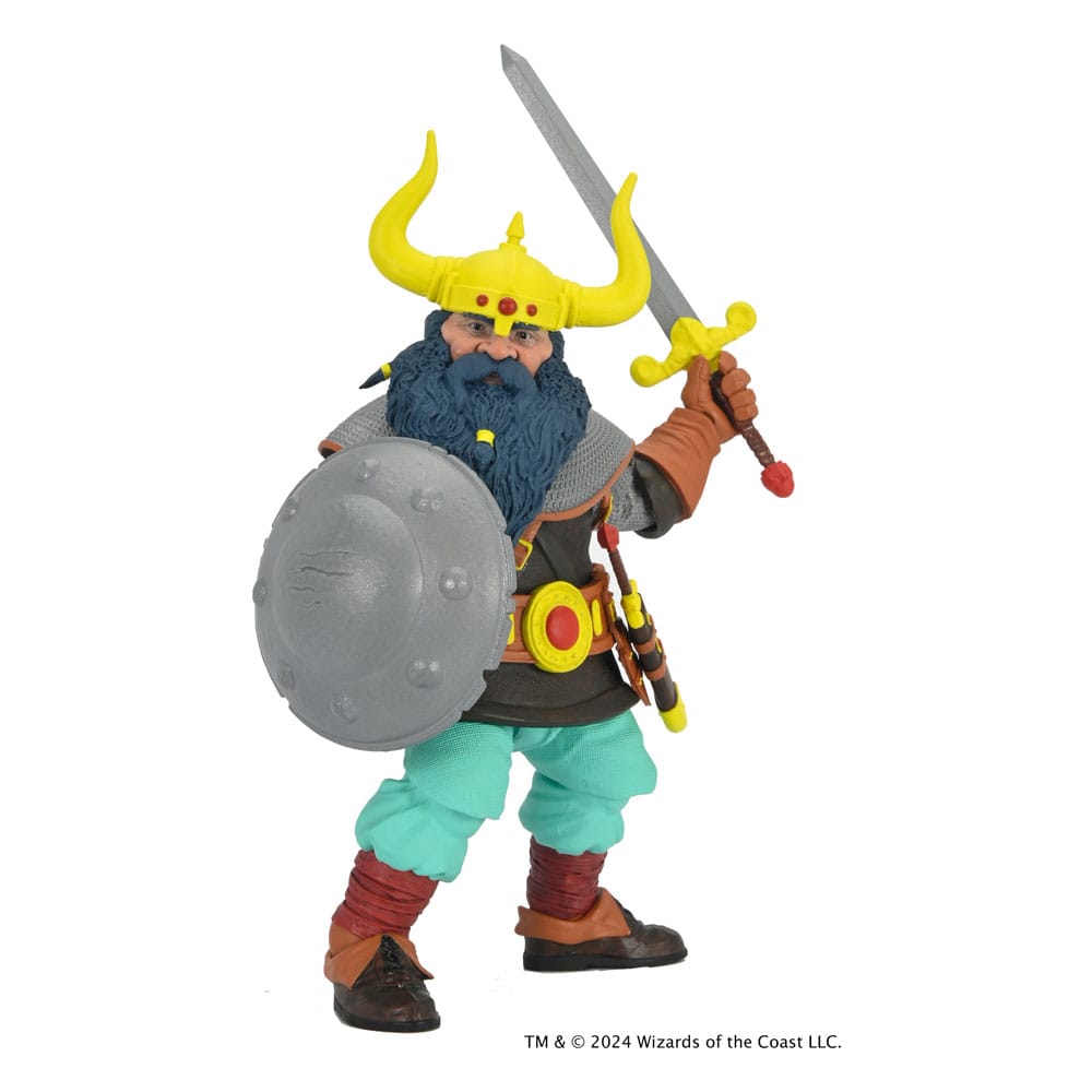 D&D AF: Elkorn Good Dwarf Fighter 15cm Wikinger-Figur, Schild, Schwert, Bart, Kostüm
