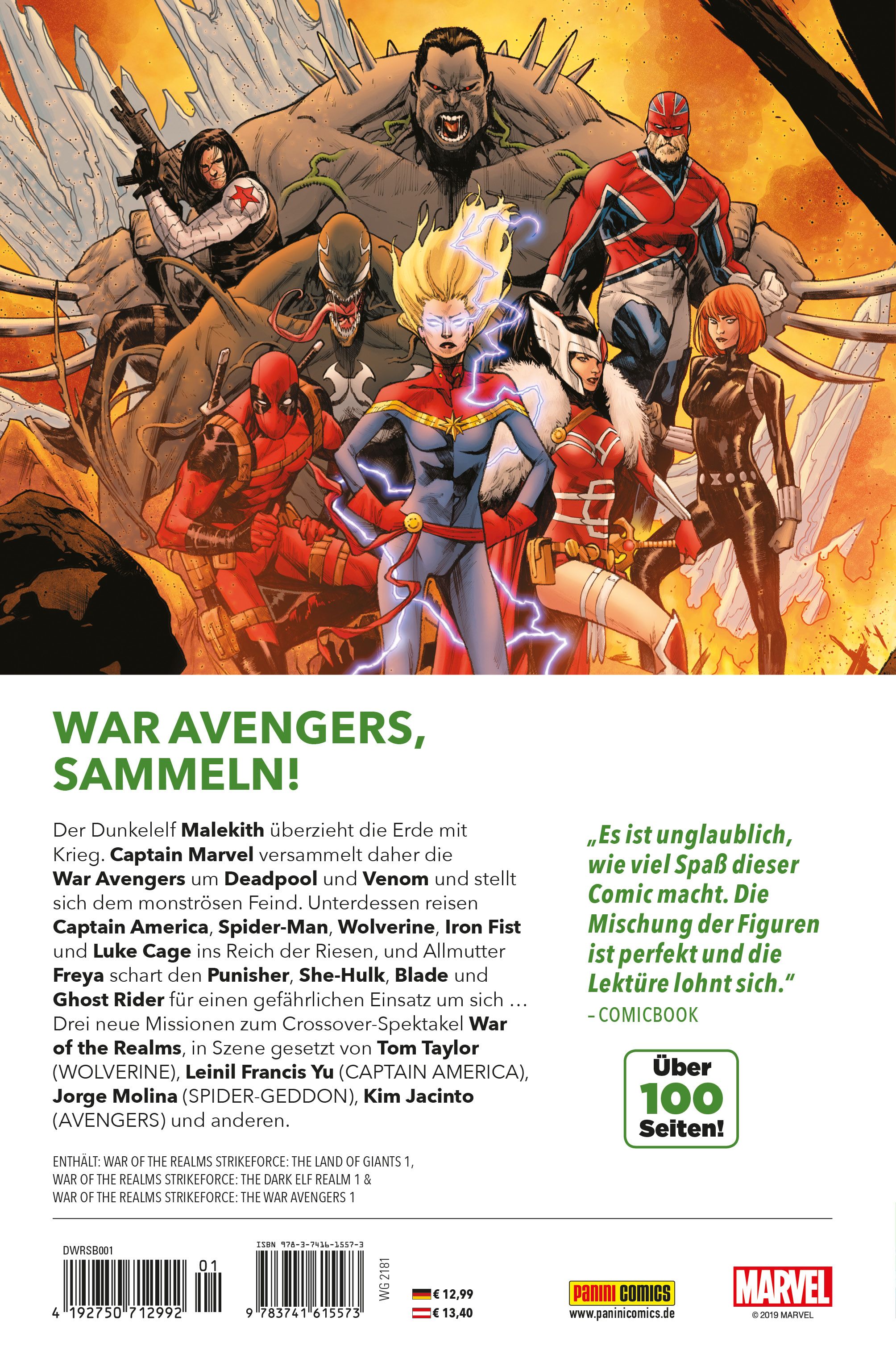 War of the Realms: Strikeforce Comic, Team, Superheroes, Marvel, Action