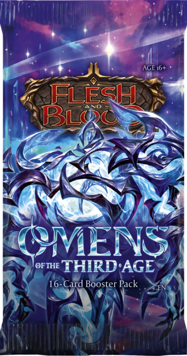 Flesh & Blood TCG: Omens of the Third Age Boosterpack Karte, Booster, Deck, Packung, Flesh and Blood
