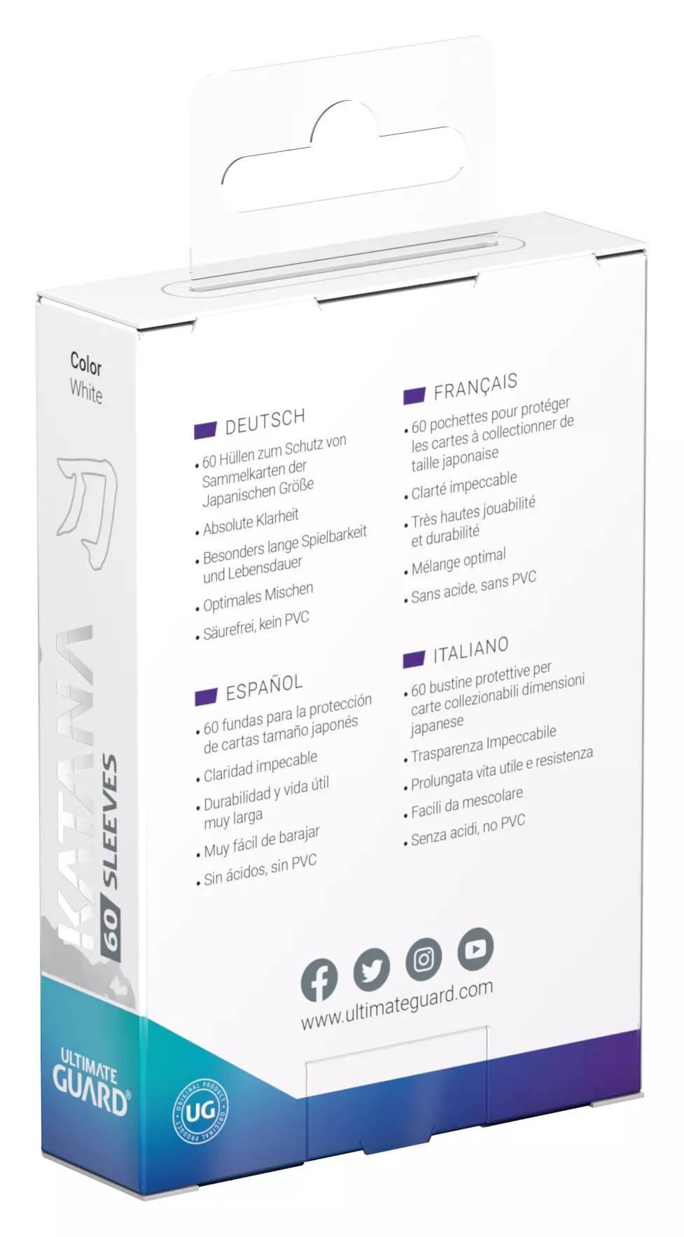 Ultimate Guard: Kartenhüllen Katana Japanese weiß (60) Ultimate Guard: Kartenhüllen Katana Japanese weiß (60)