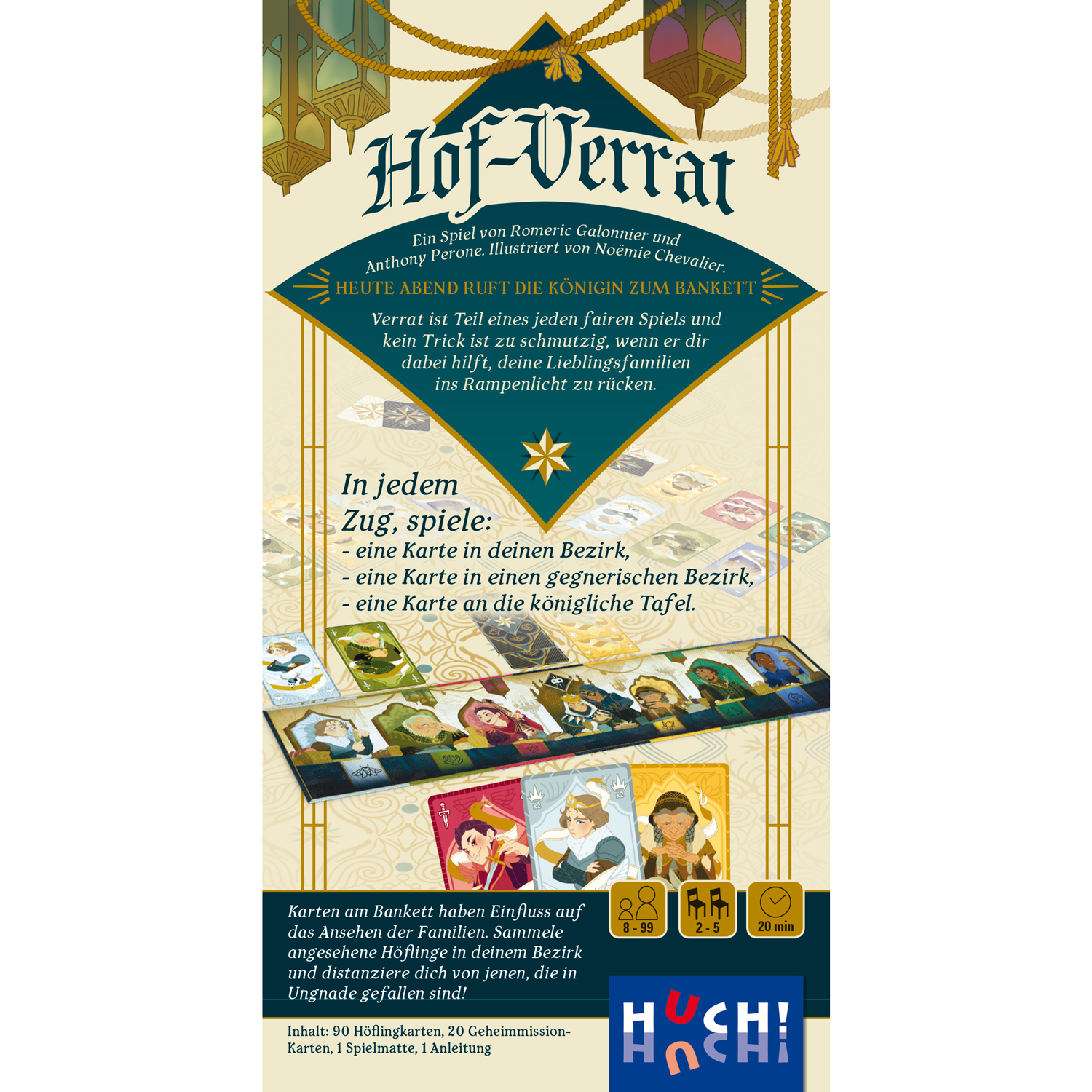 Hof-Verrat Brettspiel, Kartenspiel, Karten, Familienspiel, Kartendeck