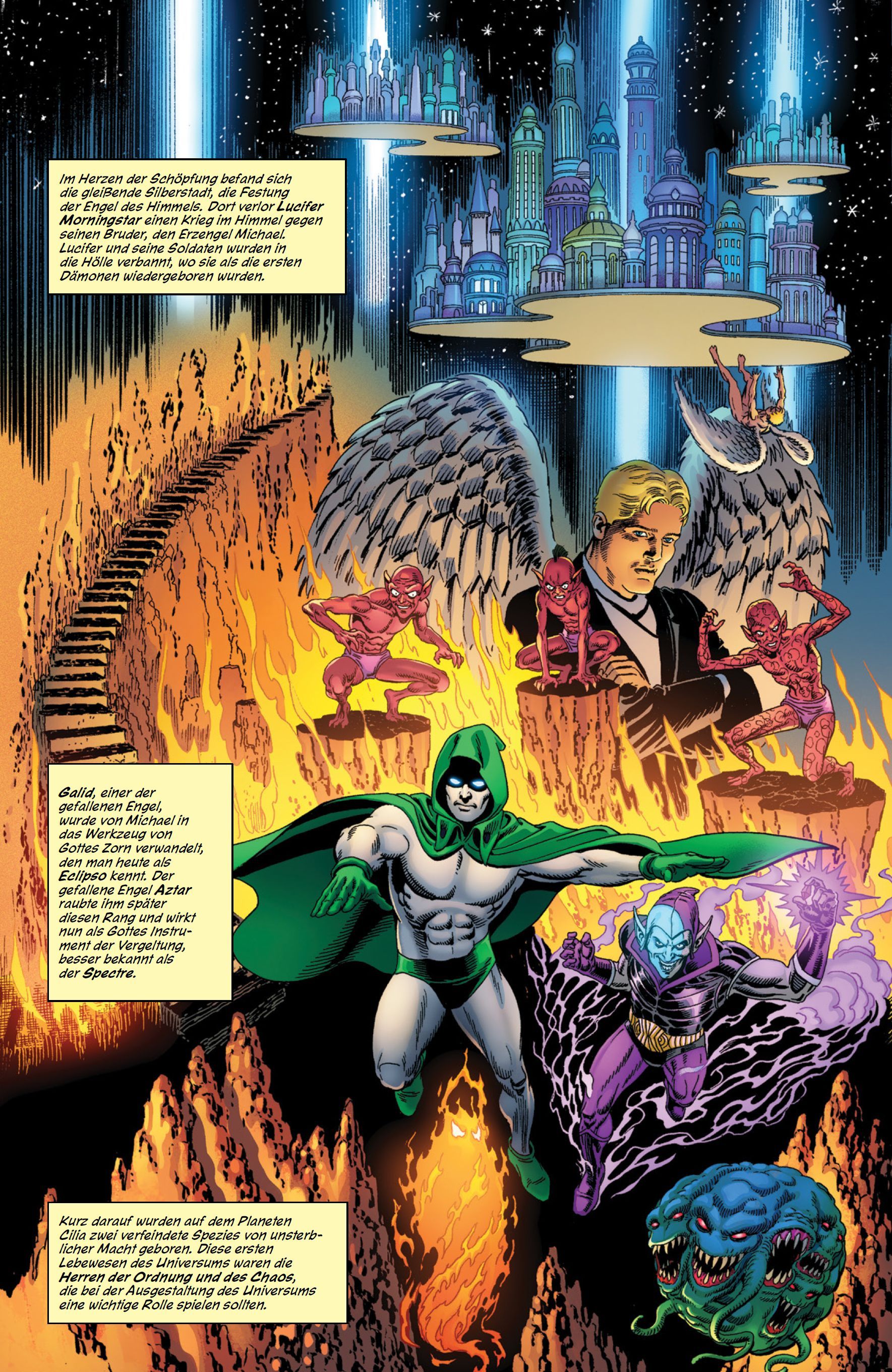 DC-Universum: Die neue Geschichte DLX Edition HC superhero, cape, wings, fire, demon