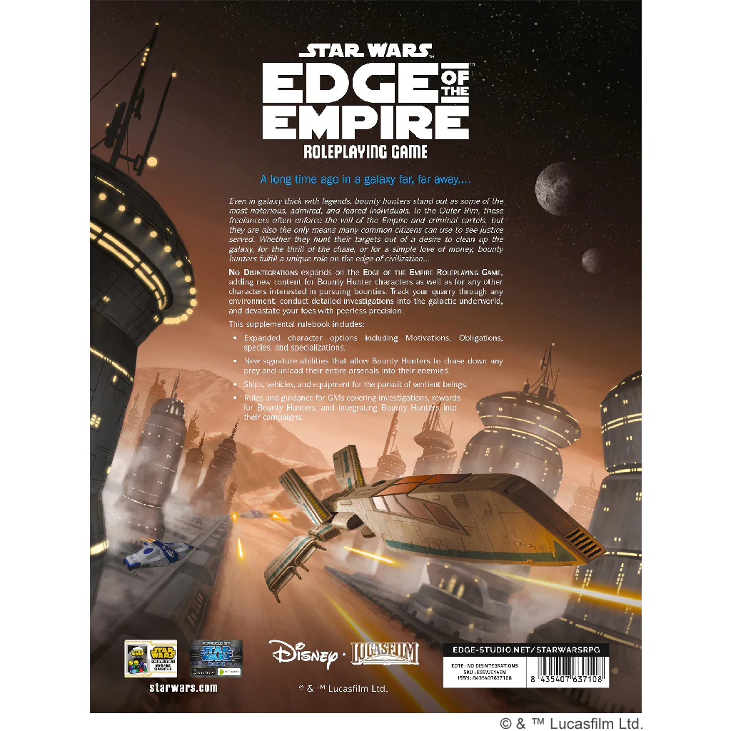 Star Wars RPG: Edge of the Empire - No Disintegrations