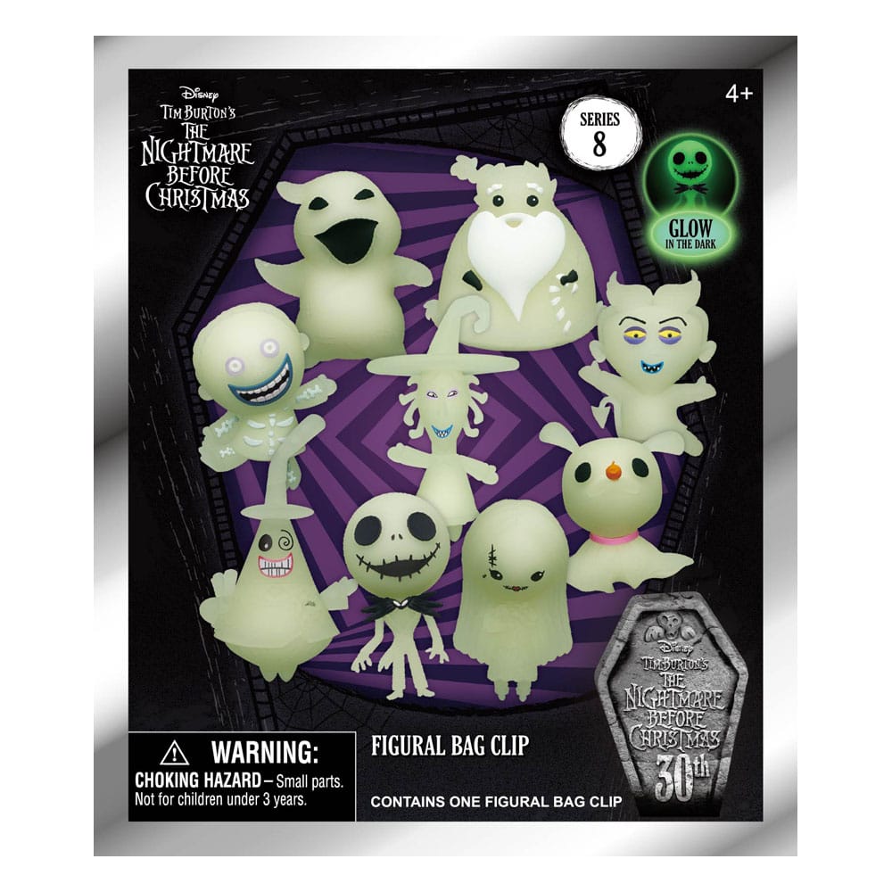 Nightmare Before Christmas PVC: SAH Figural Bag Clip Series 8 Glow-in-the-Dark