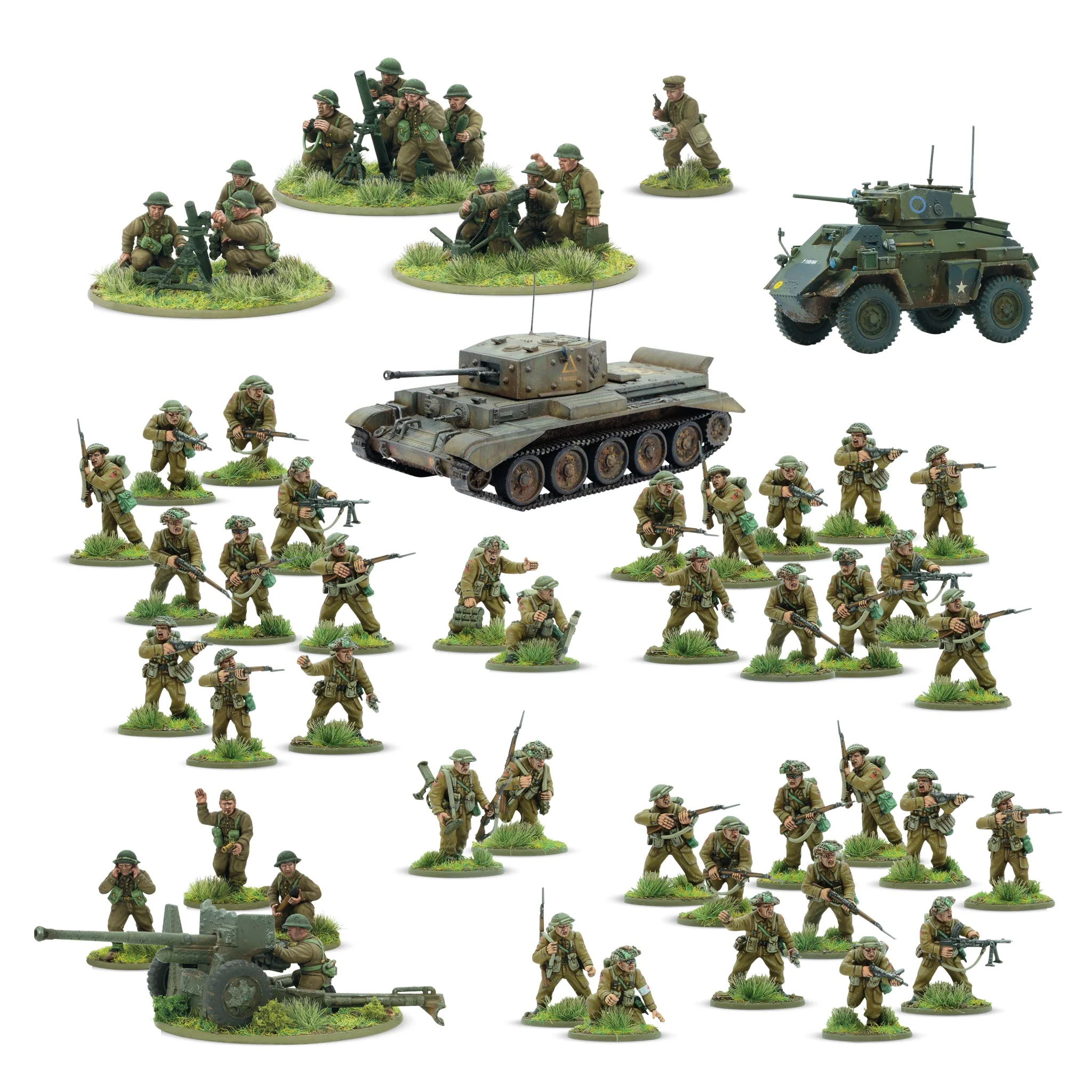 figurines, miniaturen, militär, tank, panzergrenadier