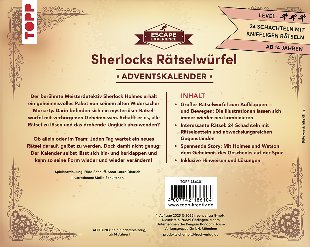 Escape Adventskalender: Sherlocks Rätselwürfel