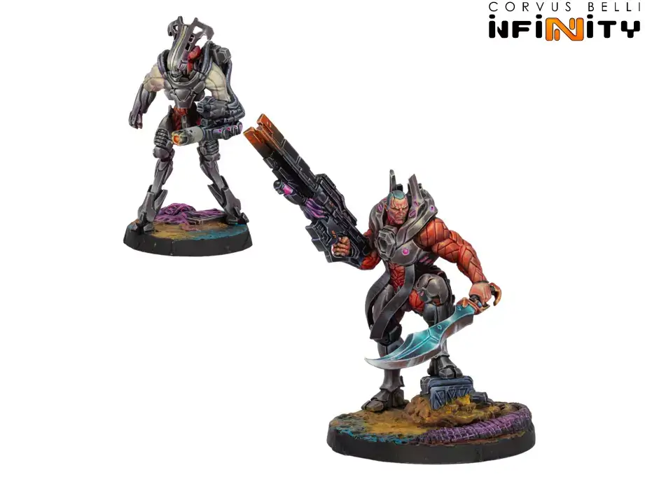 Infinity: Combined Army - Drakios, Team Achilles' Dragon Infinity, Figur, Miniatur, Söldner, Waffen