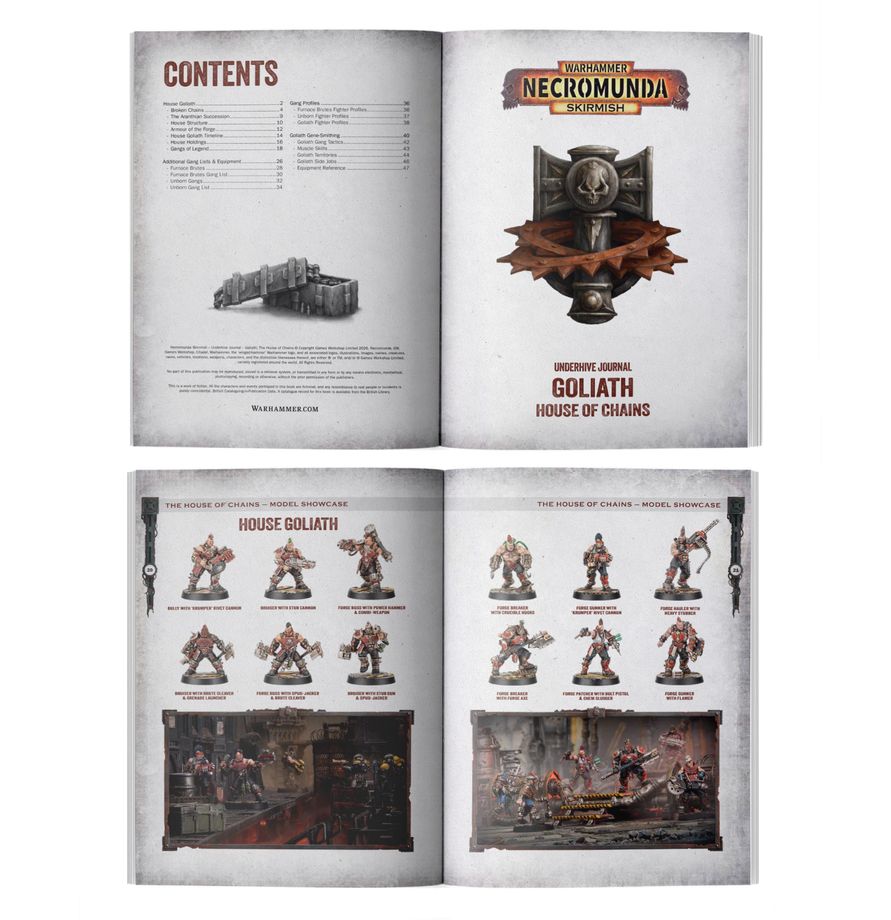 Necromunda: Hive Journal - Goliath House of Chains model, miniatures, tabletop, goliath, warhammer