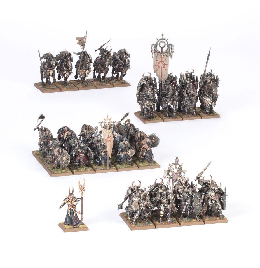 Warhammer: The Old World Warriors of Chaos - Battle March Army Miniatur, Armee, Mittelalter, Metallisch, Figuren