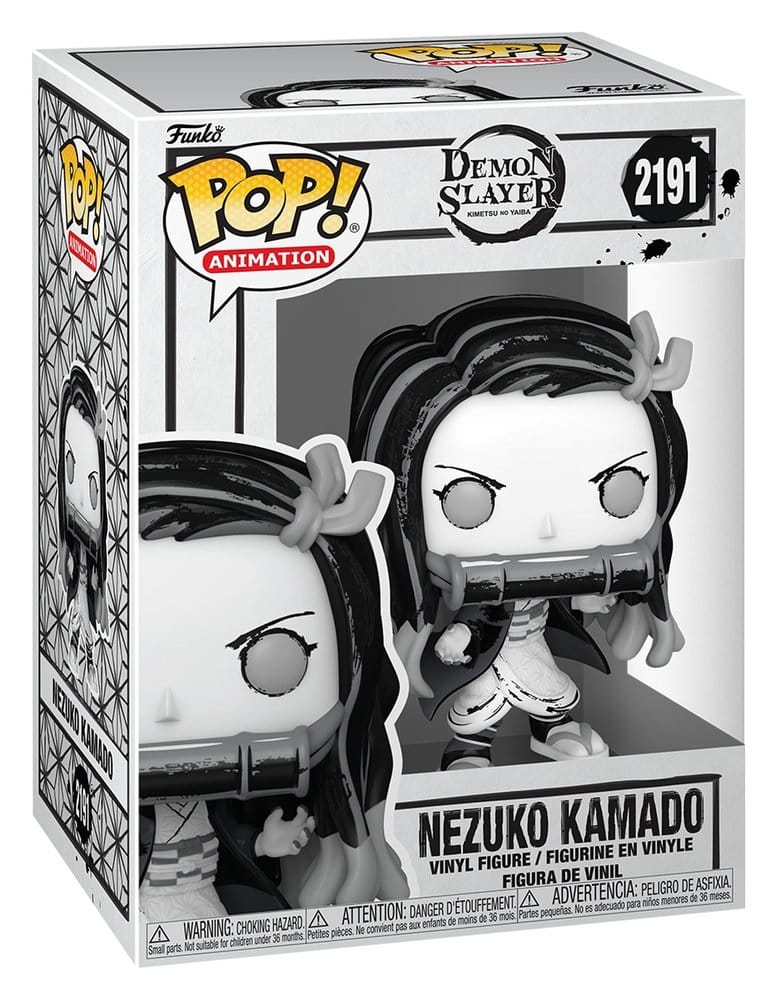 Demon Slayer: POP Nezuko Kamado b/w (2191) Demon Slayer, Nezuko Kamado, Vinyl-Figur, Funko Pop, Figurine