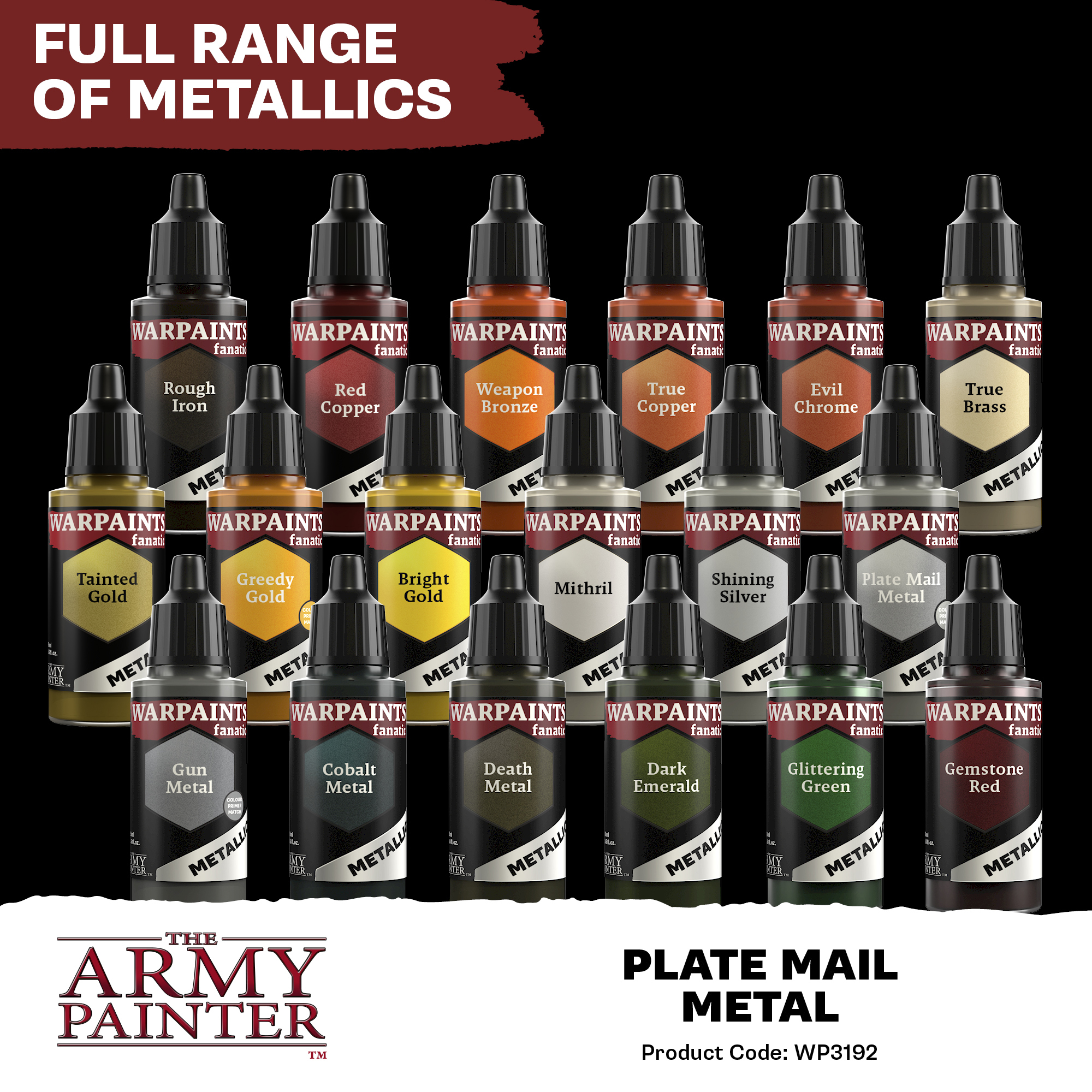 Army Painter: WP Fanatic Metallic - Plate Mail Metal Army Painter: WP Fanatic Metallic - Plate Mail Metal