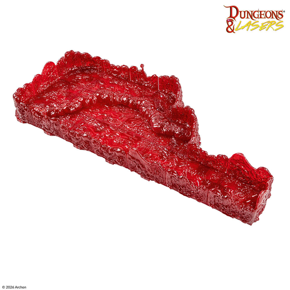 Dungeon-Gelände, Spielterrain, roter Kunststoff, transluzent, Fantasy-Miniaturen