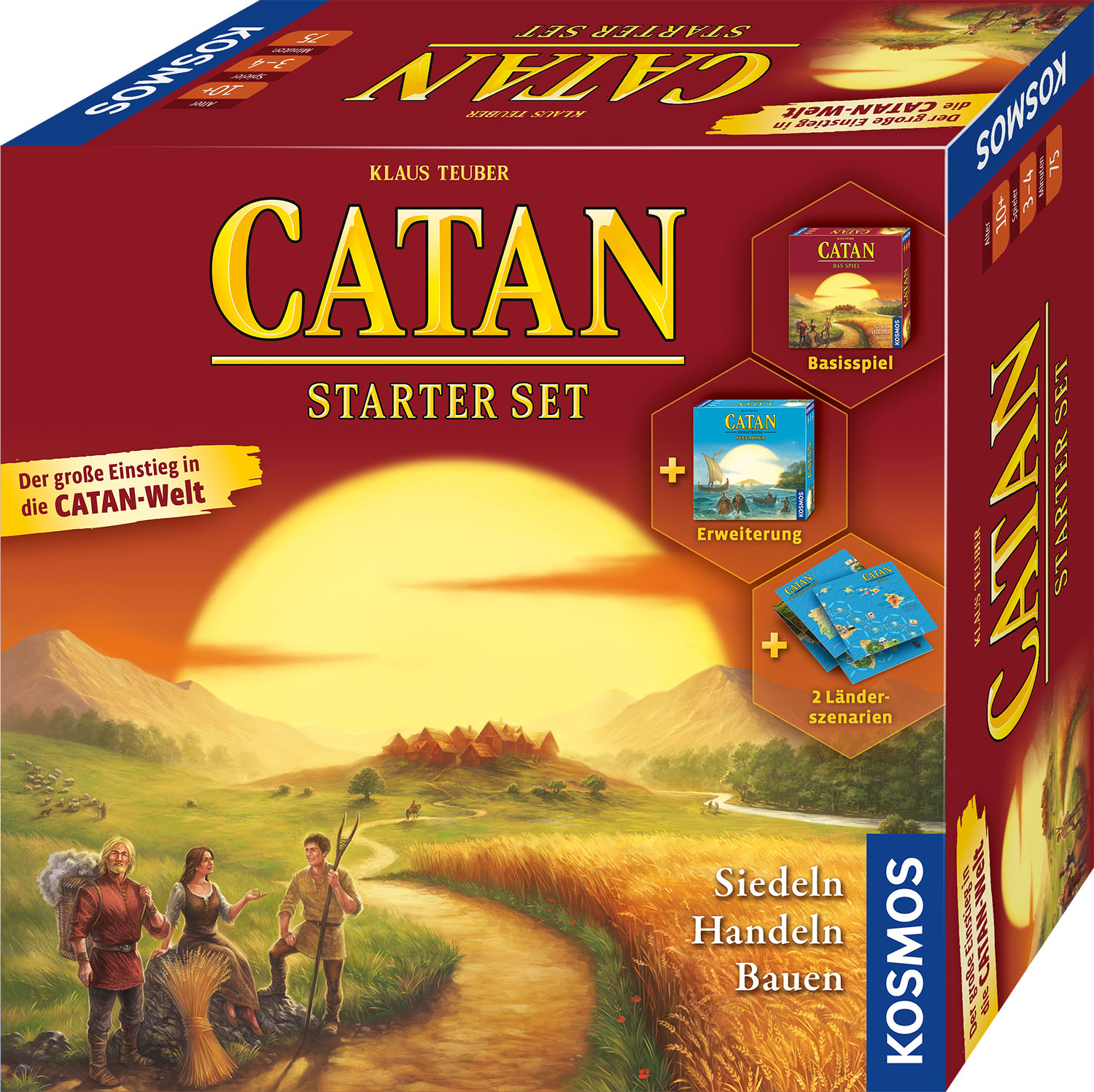 Catan: Starter Set (Grundspiel + Erweiterung + Zwei Länderszenarien)