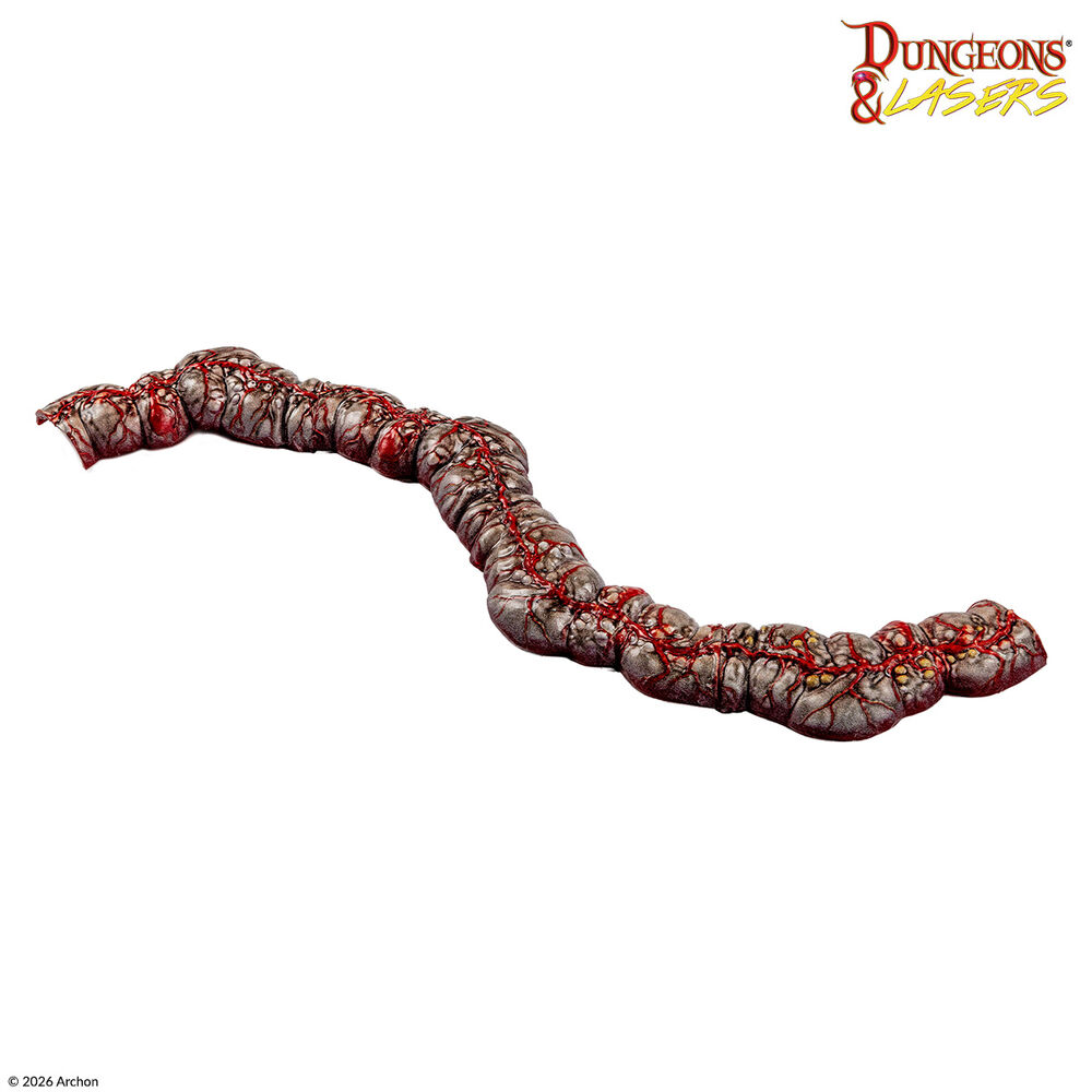 Dungeons & Lasers: Carnage Tract pre-painted Tabletop-Geländestück, organische Barriere, grau-rot, rote Adern, segmentiert