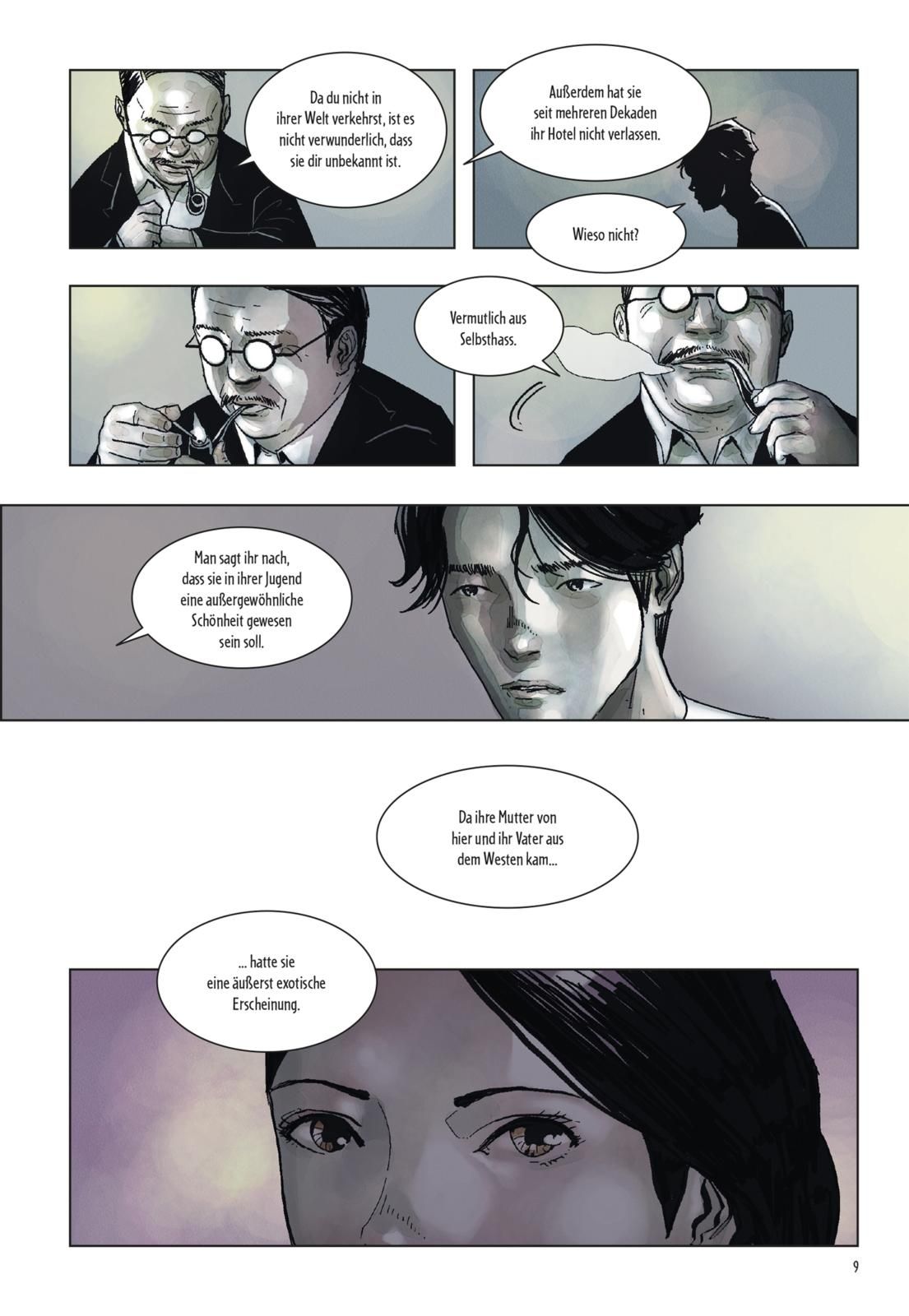 Comic, Panel, Face, Mädchen, Schwarzweiß