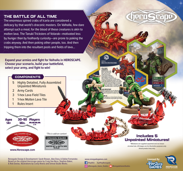HeroScape: Molten Crustaceans & Tanuki Tricksters Army 