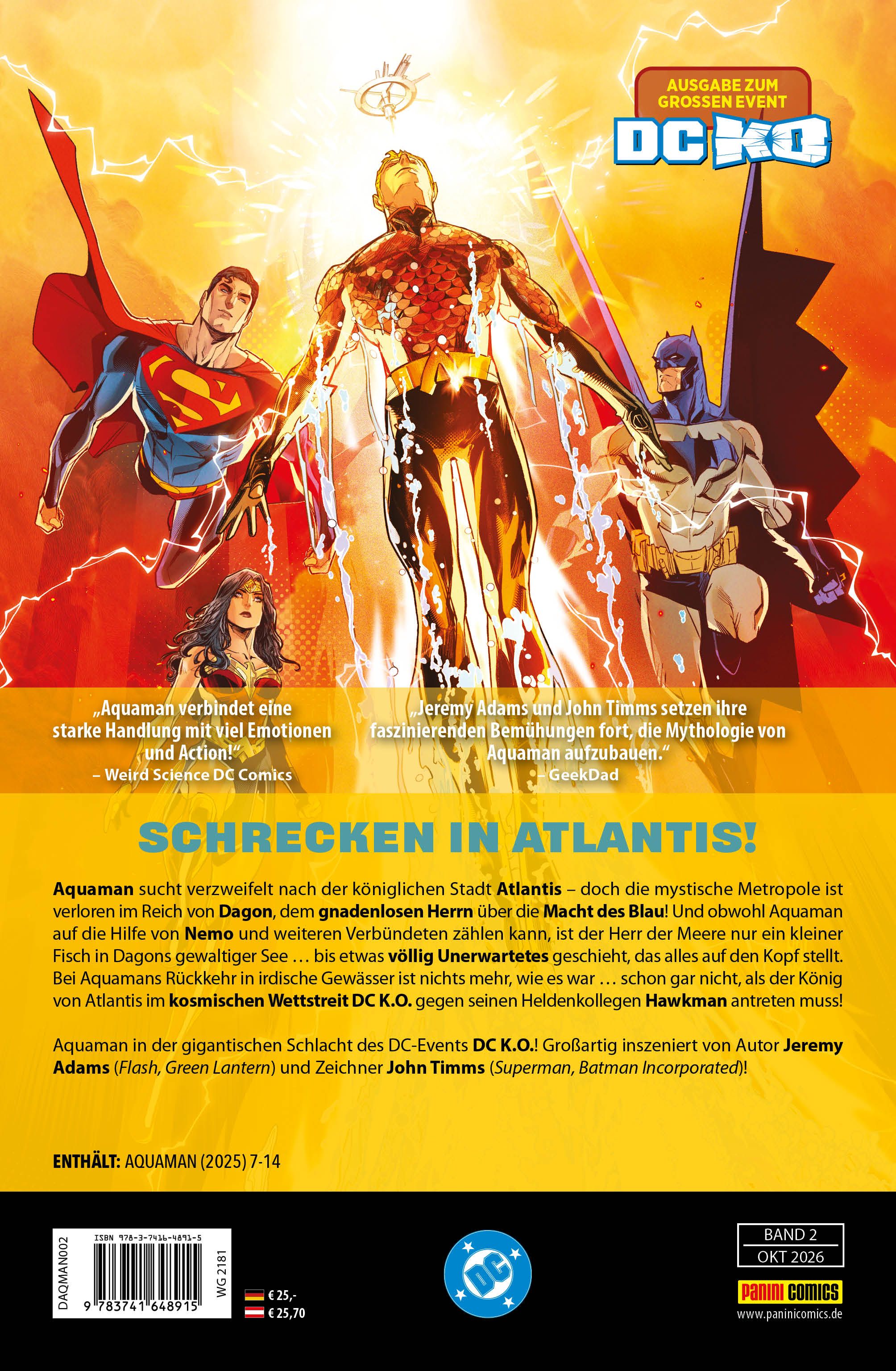 Superman, Batman, Aquaman, DC Comics, Comicbuch-Cover