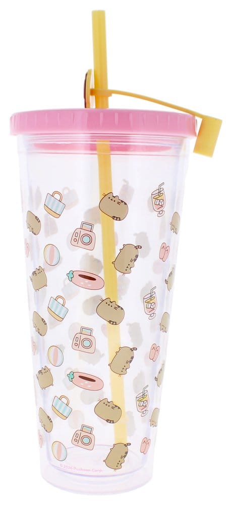 Becher, Trinkbecher, Strohhalm, Pinguin Muster, Kaffee/ Getränkebecher