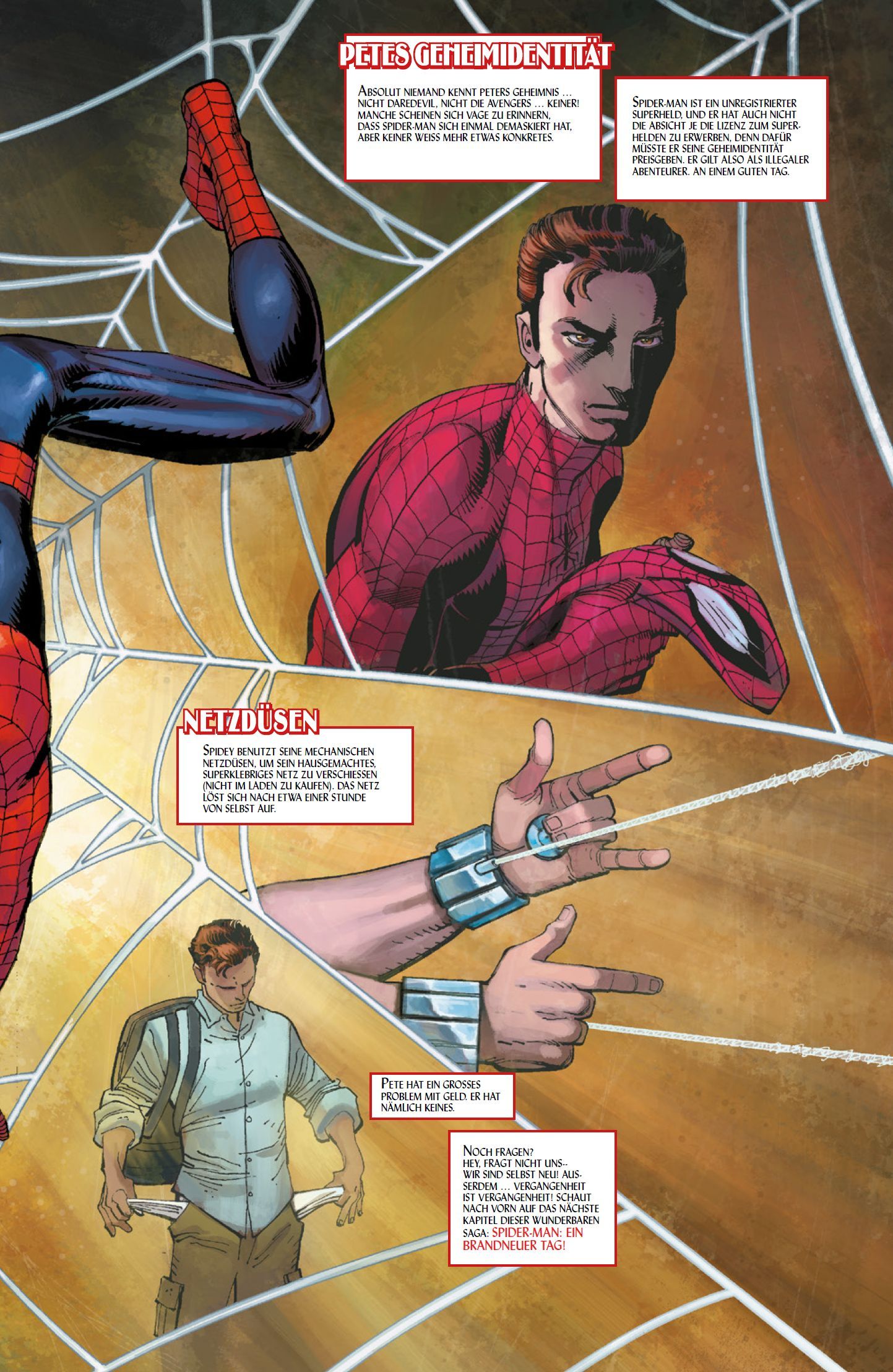 Spider-Man: Brand New Day Spinnenmann, Web, Spinnennetz, Kampfpose, Kostüm