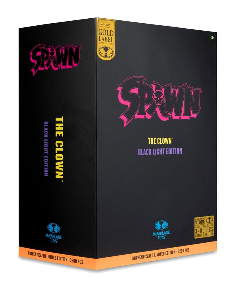 Spawn AF: The Clown Black Light Edition Gold Label 30cm
