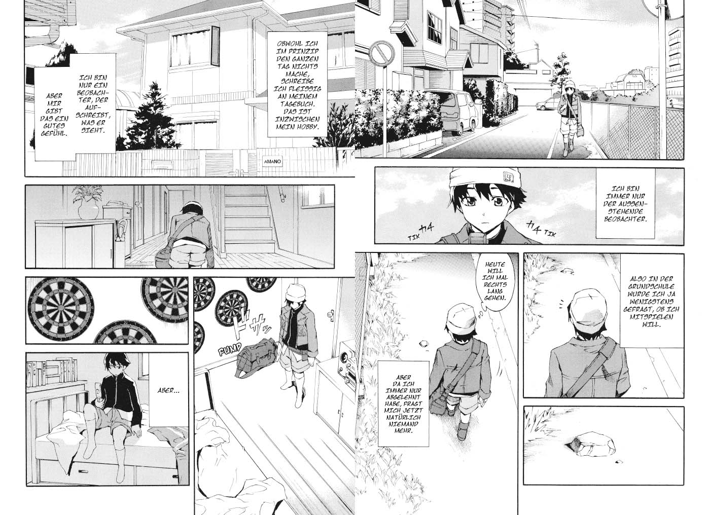 Mirai Nikki Bd.1 New Edition Wohnhaus, Straße, Manga, Alltag, Beobachter