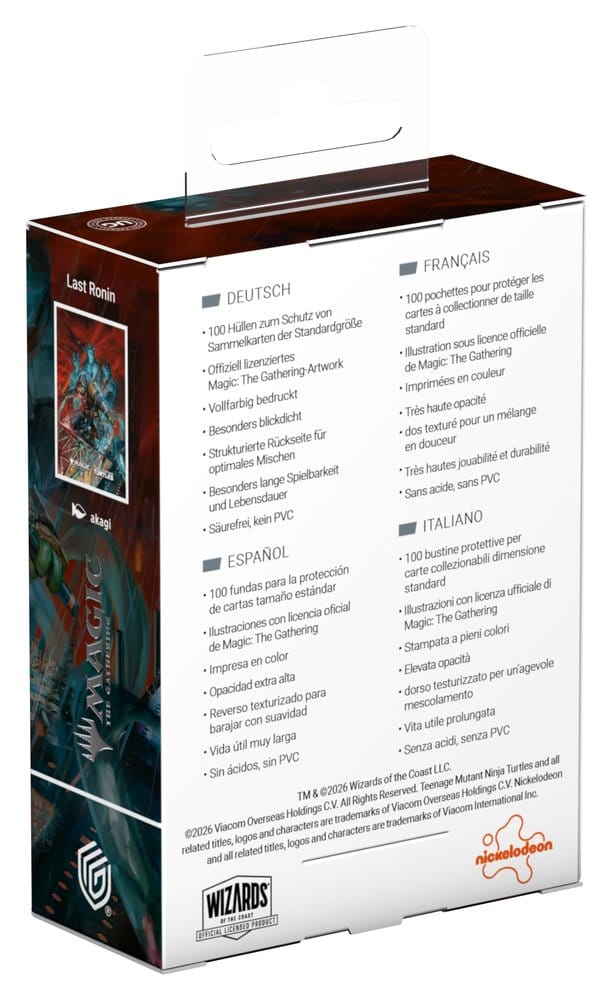 Ultimate Guard: Kartenhüllen Art Sleeves Standard - TMNT: Last Ronin (100) Box, Card deck, Plastic box, Transparent stand, Colorful art