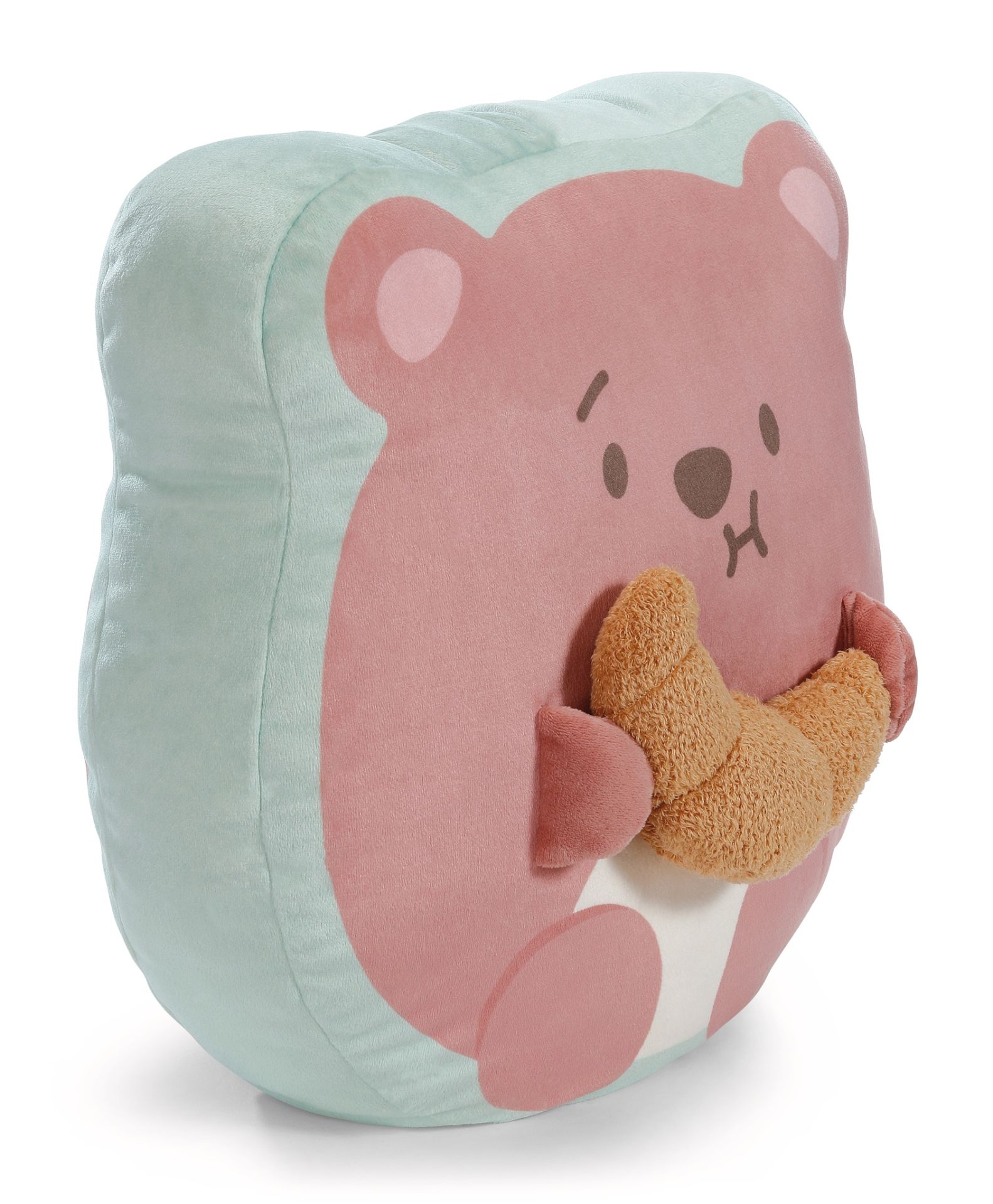 MyMochi: Plüsch Kissen Bär Nomo mit Croissant 35cm MyMochi: Plüsch Kissen Bär Nomo mit Croissant 35cm