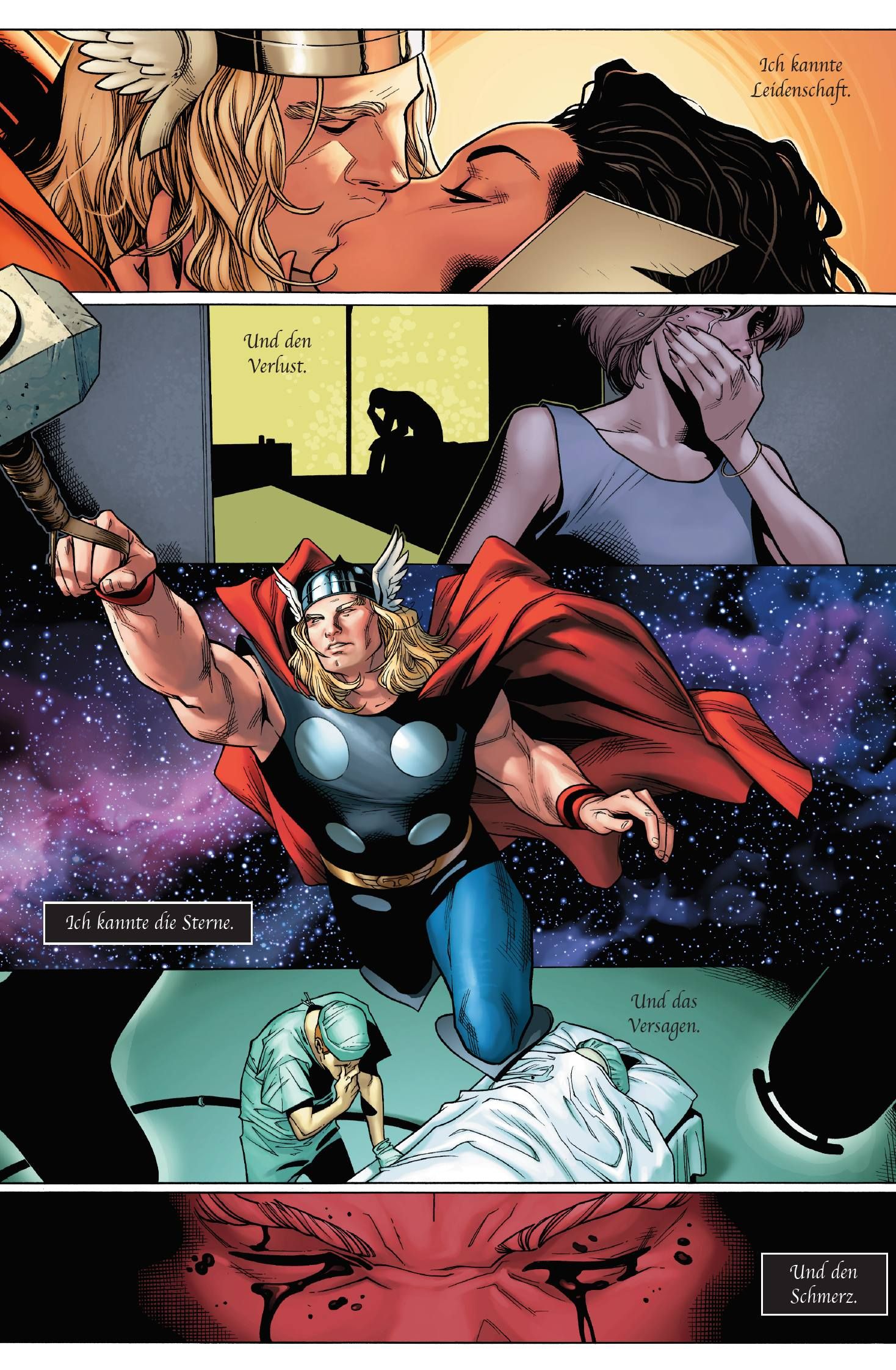 Comic, Superheld, Thor-ähnlich, Hammer, Cape